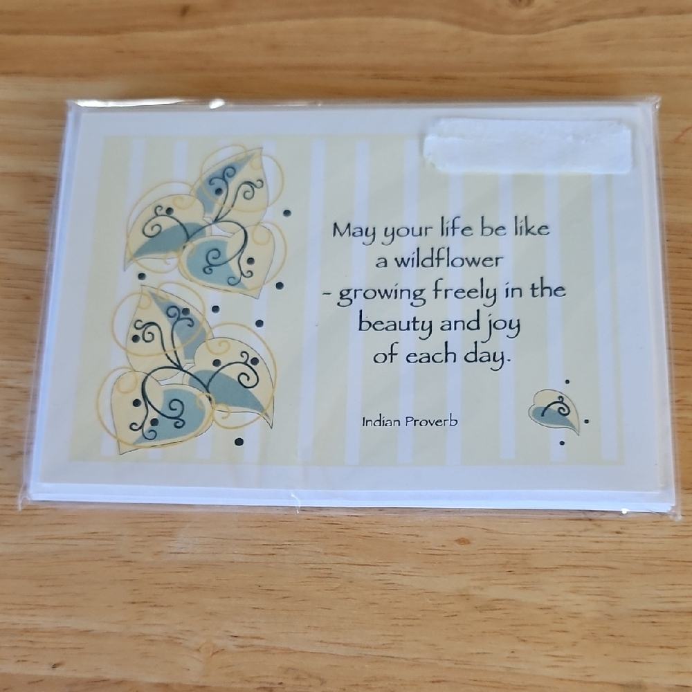 Inspirational Wildflower Quote Card